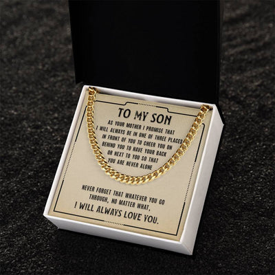 Load image into Gallery viewer, To My Son Cuban Link Chain Silver, Birthday Christian Gift for Son from Mom
