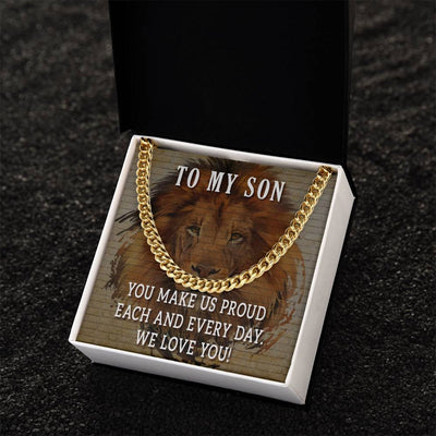 Load image into Gallery viewer, To My Son Cuban Chain Necklace
