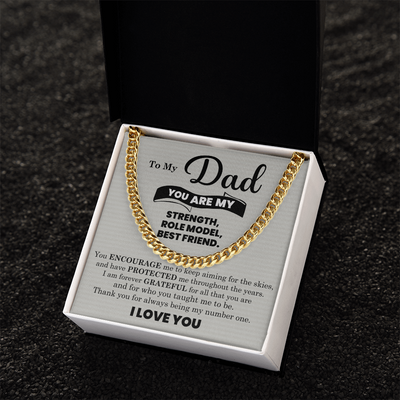 Load image into Gallery viewer, To My Dad Cuban Link Chain Necklace – Father’s Day, Birthday &amp;amp; Stepdad Gift from Son or Daughter
