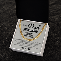 Load image into Gallery viewer, To My Dad Cuban Link Chain Necklace – Father’s Day, Birthday &amp; Stepdad Gift from Son or Daughter
