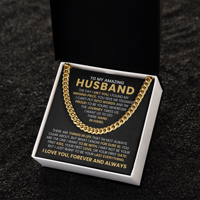 Load image into Gallery viewer, To My Husband Cuban Chain Link Birthday Gifts, the Day I Met You I Found My Missing Piece
