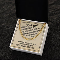Load image into Gallery viewer, To My Son Necklace from Mom, Never Feel That You Are Alone

