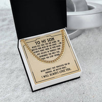 Load image into Gallery viewer, To My Son Necklace from Mom, Never Feel That You Are Alone
