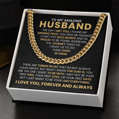 Load image into Gallery viewer, To My Husband Cuban Chain Link Birthday Gifts, the Day I Met You I Found My Missing Piece
