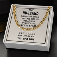 Load image into Gallery viewer, To My Husband Cuban Link Chain, Unique Birthday Gifts for Husband, I&#39;ll Keep Choosing You
