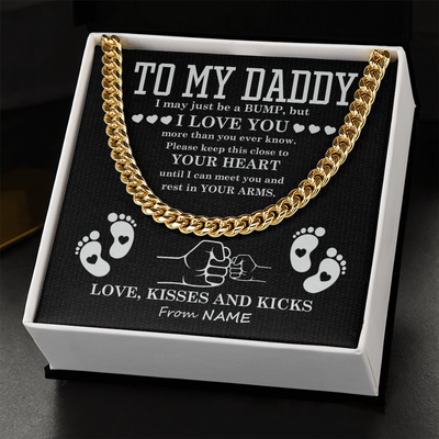 Load image into Gallery viewer, To My Dad Cuban Chain Necklace for Brave Dad, Birthday Gift, Father&amp;#39;s Day Gift from Son Daughter
