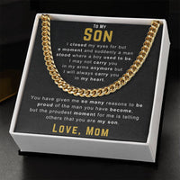 Load image into Gallery viewer, To My Son Necklace from Mom, You Have Given Me So Many Reasons to Be Proud
