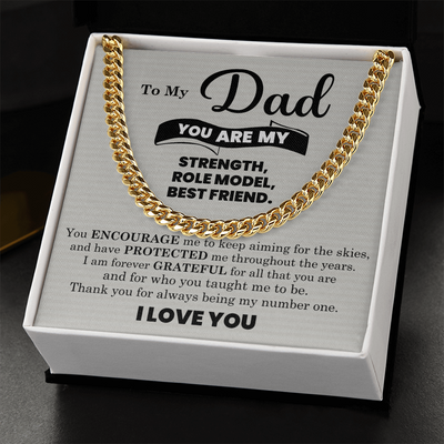 Load image into Gallery viewer, To My Dad Cuban Link Chain Necklace – Father’s Day, Birthday &amp;amp; Stepdad Gift from Son or Daughter
