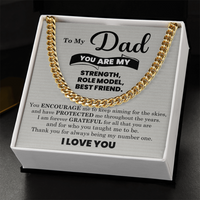 Load image into Gallery viewer, To My Dad Cuban Link Chain Necklace – Father’s Day, Birthday &amp; Stepdad Gift from Son or Daughter
