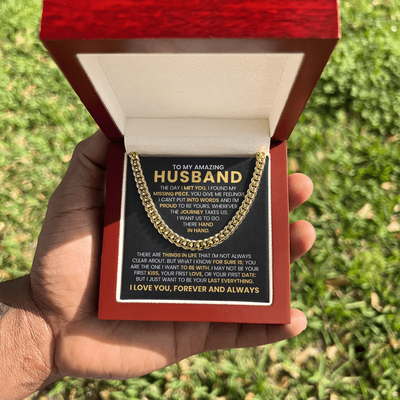 Load image into Gallery viewer, To My Husband Cuban Chain Link Birthday Gifts, the Day I Met You I Found My Missing Piece
