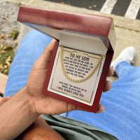 Load image into Gallery viewer, To My Son Necklace from Mom, Never Feel That You Are Alone
