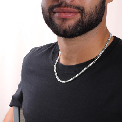 Load image into Gallery viewer, To My Son Cuban Link Chain Stainless Steel with Message, Birthday Necklace for Son from Mom and Dad

