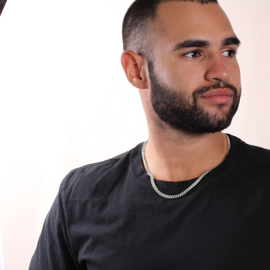 To My Son Cuban Link Chain with Message, You Are Braver Than You Believe, Stronger Than You  Seem