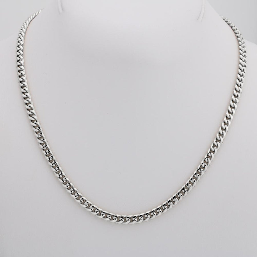 To My Son Cuban Link Chain Stainless Steel with Message, Birthday Necklace for Son from Mom and Dad
