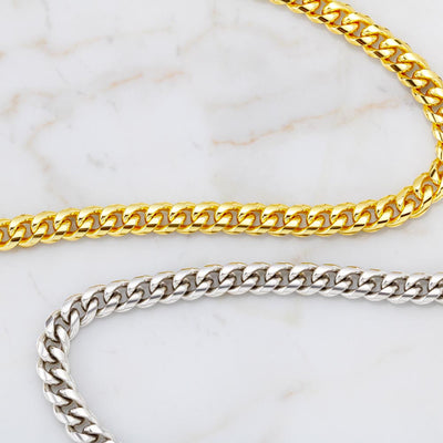 Load image into Gallery viewer, To My Son Cuban Link Chain Silver, Birthday Christian Gift for Son from Mom
