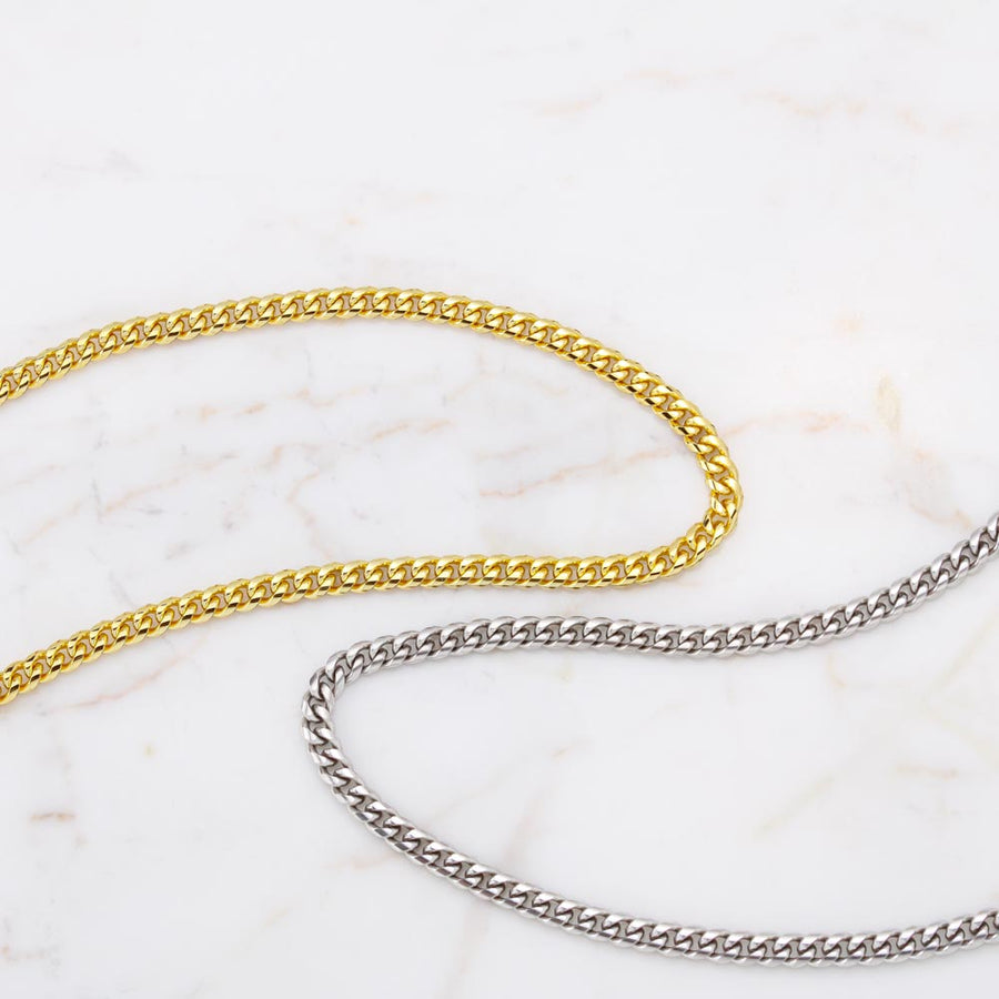 To My Son Cuban Link Chain with Message, You Are Braver Than You Believe, Stronger Than You  Seem