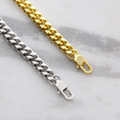 Load image into Gallery viewer, To My Son Cuban Link Chain with Message, You Are Braver Than You Believe, Stronger Than You  Seem
