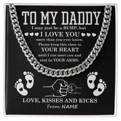 Load image into Gallery viewer, To My Dad Cuban Chain Necklace for Brave Dad, Birthday Gift, Father&amp;#39;s Day Gift from Son Daughter
