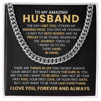 Load image into Gallery viewer, To My Husband Cuban Chain Link Birthday Gifts, the Day I Met You I Found My Missing Piece
