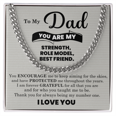 Load image into Gallery viewer, To My Dad Cuban Link Chain Necklace – Father’s Day, Birthday &amp;amp; Stepdad Gift from Son or Daughter
