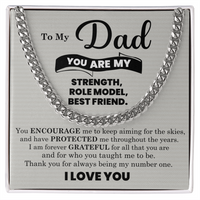 Load image into Gallery viewer, To My Dad Cuban Link Chain Necklace – Father’s Day, Birthday &amp; Stepdad Gift from Son or Daughter
