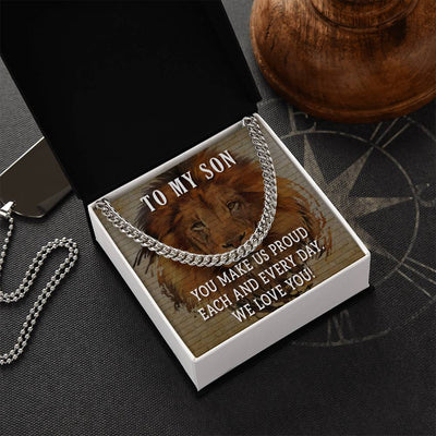 Load image into Gallery viewer, To My Son Cuban Chain Necklace
