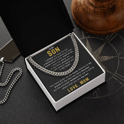 Load image into Gallery viewer, To My Son Necklace from Mom, You Have Given Me So Many Reasons to Be Proud
