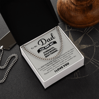 Load image into Gallery viewer, To My Dad Cuban Link Chain Necklace – Father’s Day, Birthday &amp; Stepdad Gift from Son or Daughter
