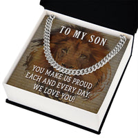 Load image into Gallery viewer, To My Son Cuban Chain Necklace
