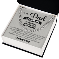 Load image into Gallery viewer, To My Dad Cuban Link Chain Necklace – Father’s Day, Birthday &amp; Stepdad Gift from Son or Daughter
