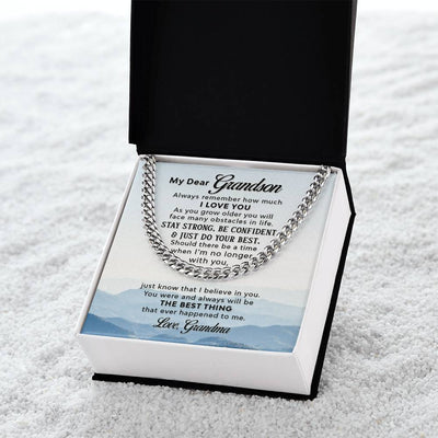 Load image into Gallery viewer, To My Grandson Necklace from Grandma, Always Remember Grandson Necklace
