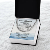 Load image into Gallery viewer, To My Grandson Necklace from Grandma, Always Remember Grandson Necklace
