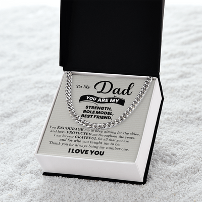 Load image into Gallery viewer, To My Dad Cuban Link Chain Necklace – Father’s Day, Birthday &amp;amp; Stepdad Gift from Son or Daughter
