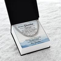 Load image into Gallery viewer, To My Grandson Necklace from Grandma, Always Remember Grandson Necklace
