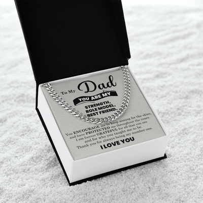 Load image into Gallery viewer, To My Dad Cuban Link Chain Necklace – Father’s Day, Birthday &amp;amp; Stepdad Gift from Son or Daughter
