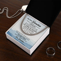 Load image into Gallery viewer, To My Grandson Necklace from Grandma, Always Remember Grandson Necklace
