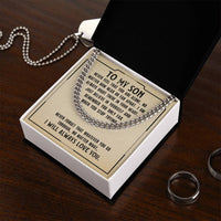 Load image into Gallery viewer, To My Son Necklace from Mom, Never Feel That You Are Alone
