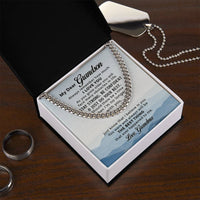 Load image into Gallery viewer, To My Grandson Necklace from Grandma, Always Remember Grandson Necklace
