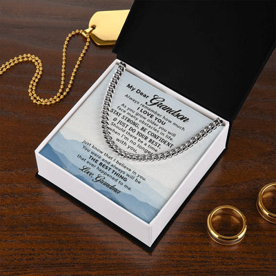 Load image into Gallery viewer, To My Grandson Necklace from Grandma, Always Remember Grandson Necklace
