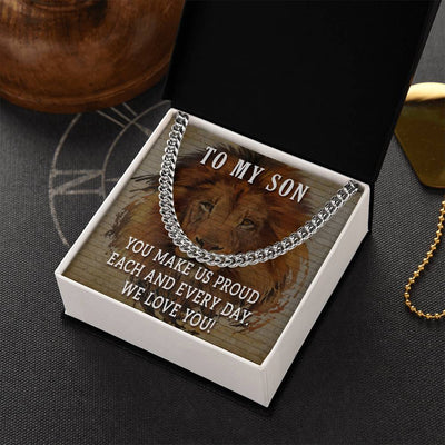 Load image into Gallery viewer, To My Son Cuban Chain Necklace

