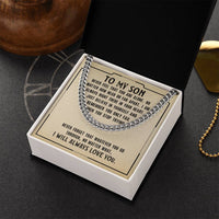 Load image into Gallery viewer, To My Son Necklace from Mom, Never Feel That You Are Alone
