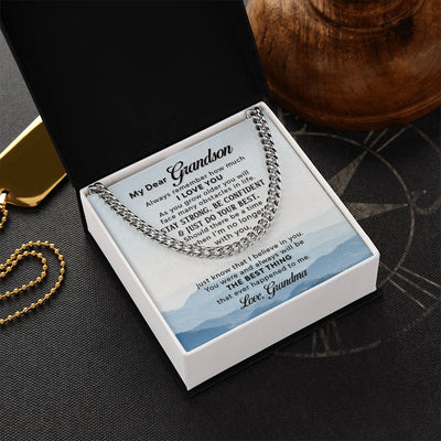 Load image into Gallery viewer, To My Grandson Necklace from Grandma, Always Remember Grandson Necklace
