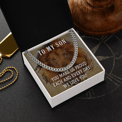 Load image into Gallery viewer, To My Son Cuban Chain Necklace
