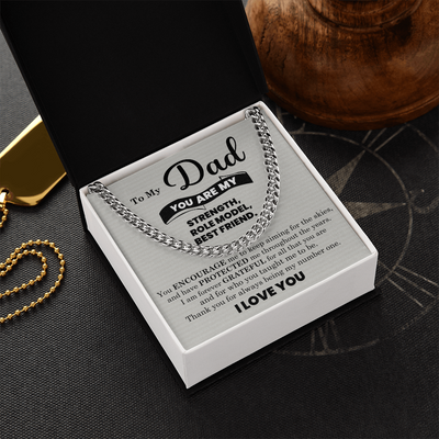 Load image into Gallery viewer, To My Dad Cuban Link Chain Necklace – Father’s Day, Birthday &amp;amp; Stepdad Gift from Son or Daughter
