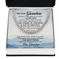 Load image into Gallery viewer, To My Grandson Necklace from Grandma, Always Remember Grandson Necklace
