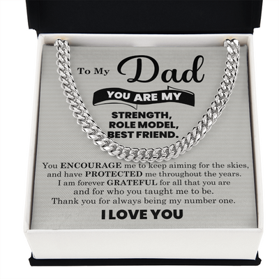 Load image into Gallery viewer, To My Dad Cuban Link Chain Necklace – Father’s Day, Birthday &amp;amp; Stepdad Gift from Son or Daughter
