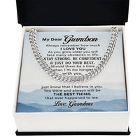 Load image into Gallery viewer, To My Grandson Necklace from Grandma, Always Remember Grandson Necklace
