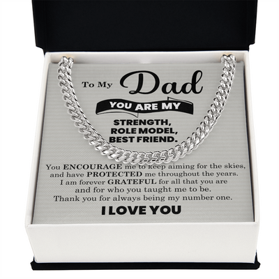 Load image into Gallery viewer, To My Dad Cuban Link Chain Necklace – Father’s Day, Birthday &amp;amp; Stepdad Gift from Son or Daughter
