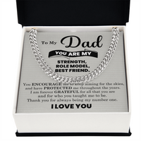 Load image into Gallery viewer, To My Dad Cuban Link Chain Necklace – Father’s Day, Birthday &amp; Stepdad Gift from Son or Daughter

