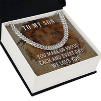 Load image into Gallery viewer, To My Son Cuban Chain Necklace

